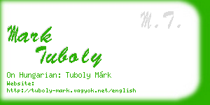 mark tuboly business card