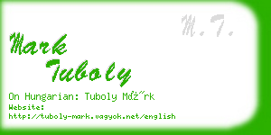 mark tuboly business card